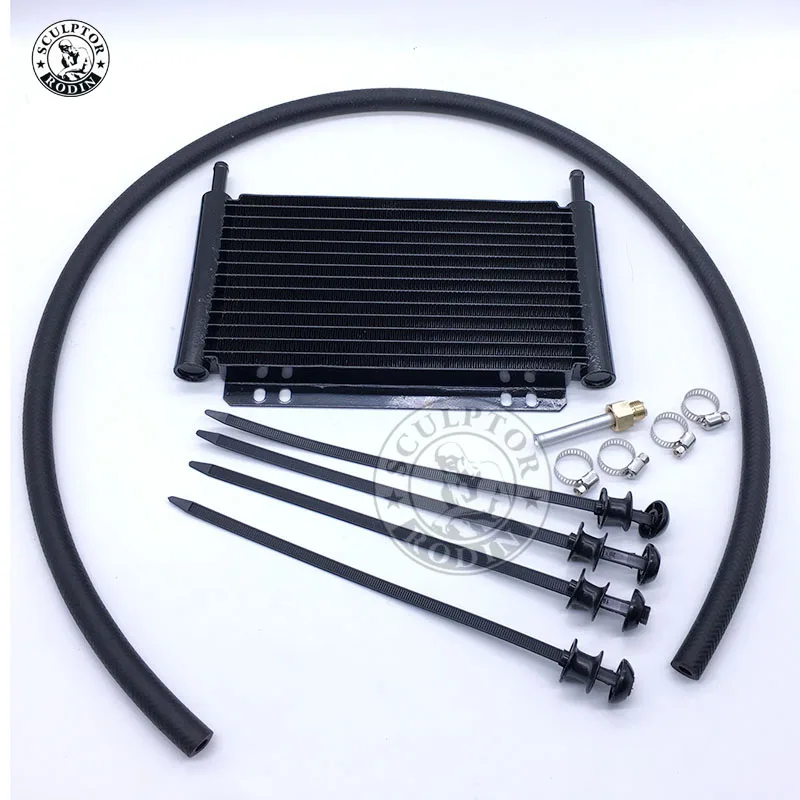 Free shipping Oil Cooler Aluminum Transmission Oil Cooler Automatic Stacked Plate Oil Cooler Radiator 4 6 8 12 13Row 15Row 22Row