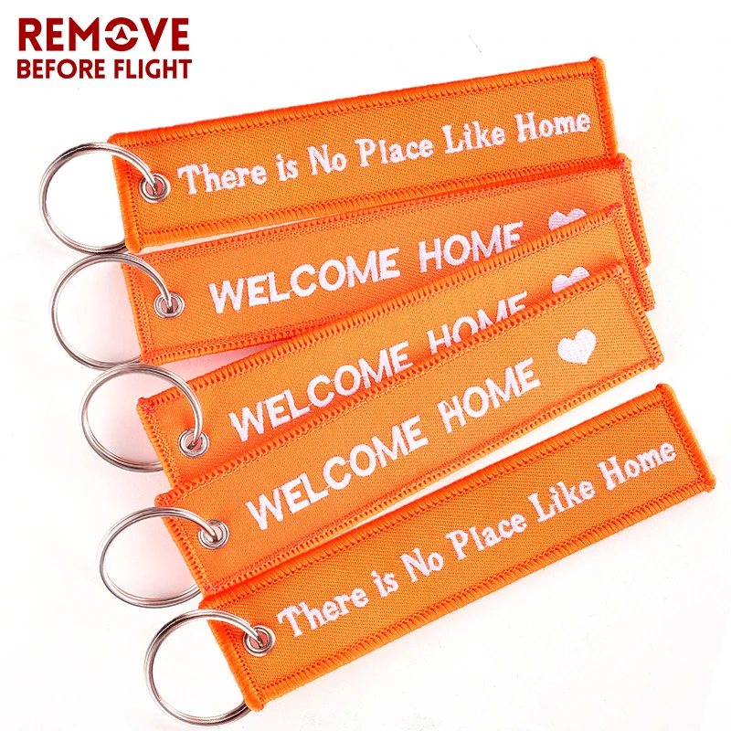 

5PCS/LOT Fashion Key Chain Embroidery for Car Motorcycle Key Ring Safety Tag Holder Welcome Home Keychains llavero Aviation Gift