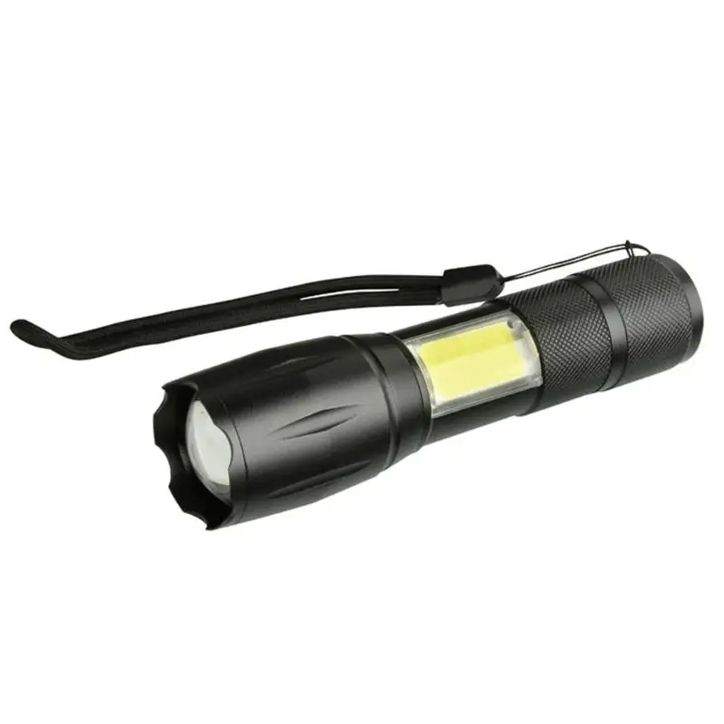 Aluminum Alloy 4 Modes XML T6 LED Flashlight Zoomable Torch COB Work