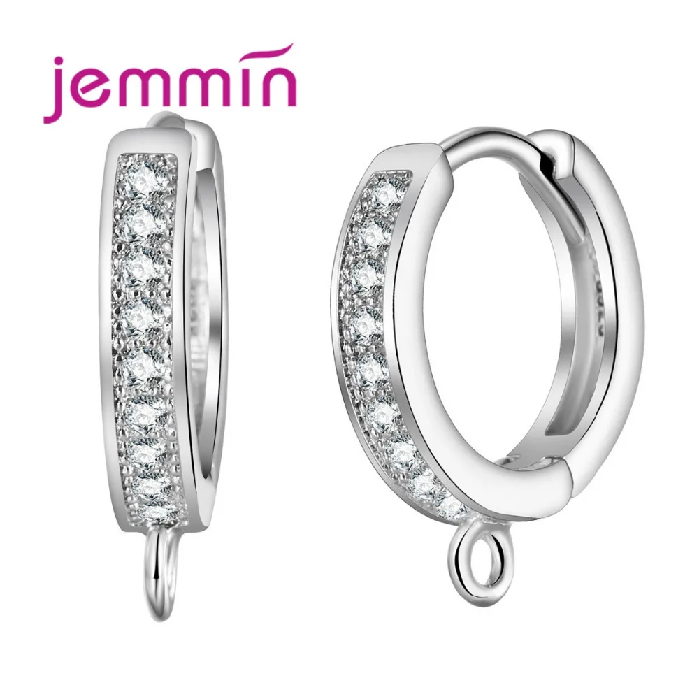 

Wholesale Micro Rhinetone 925 Sterling Silver Earring Jewelry Components For DIY Making Accessoires With Rhinestones