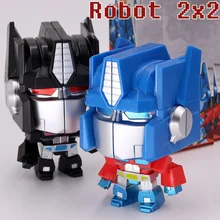 Волшебный куб-головоломка, фантастический куб, 2x2x2, робот с большой головой, креативный робот с большой головой, черный, синий, логическая игра, игрушки, подарок