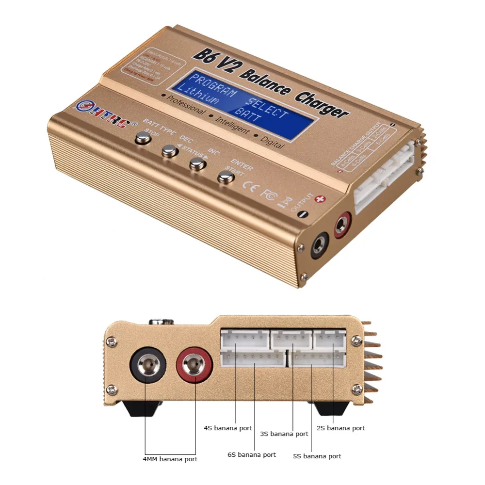 HTRC B6 V2 80 W Липо Батарея Зарядное устройство светодиодный баланс Dis Зарядное устройство 6A DC11-18V для LiPo литий-ионный LiFe NiCd NiMH LiHV PB Smart Батарея