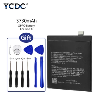 

PCB Protected 3730mAh Li-ion Lithium Batteries BLP671 Phone Battery + Repair Tools + Row Line For OPPO Find X Smart Phones