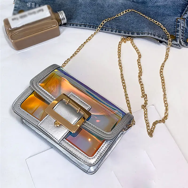  Fashion Lady Classic Wild Transparent Jelly Shoulder Bag Crossbody Bag bolso mujer sac a main torebki damskie 40AP1217