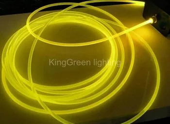 

20mX 6mm High quality transparent solid core optical fiber cable side glow plastic optical fiber free shipping