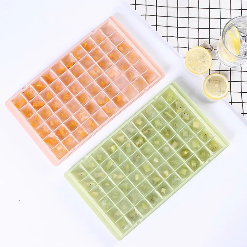 

Small Ice Cube Tray Frozen Cubes Tray Silicone Ice Maker Mold 60 Grids Storage Containers Jelly Cube For Whisky Cocktails **D