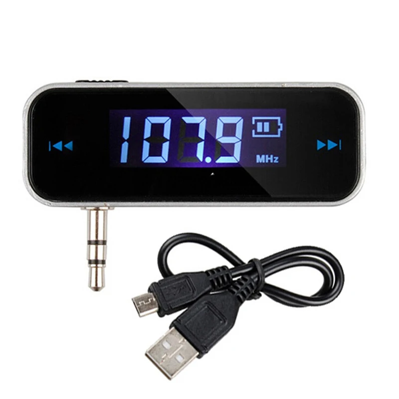 New Arrive 3.5mm Jack Wireless FM Transmitter MP3 Player Car Kit for iPhone 6  6S Plus LCD Display