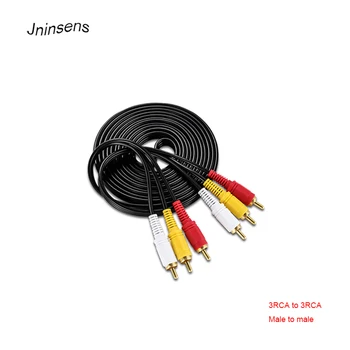 

New 1.5m 3 RCA to RCA Audio Video Cable Male to Male 3RCA to 3RCA Audio Video AV Cable Cord Wire for DVD TV