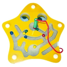 Exempt postage Magnetic pen small starfish maze wooden toy parent-child child puzzle