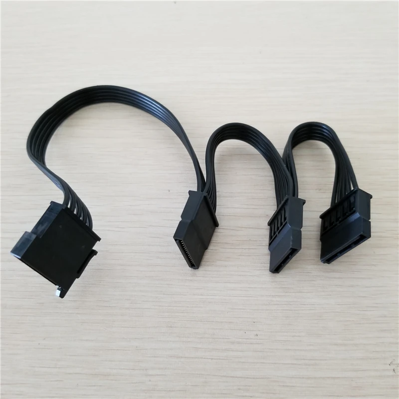 PC Server Computer Hard Drive 15Pin SATA 1 Male to 3 Female Splitter Power Cable Cord 18AWG |