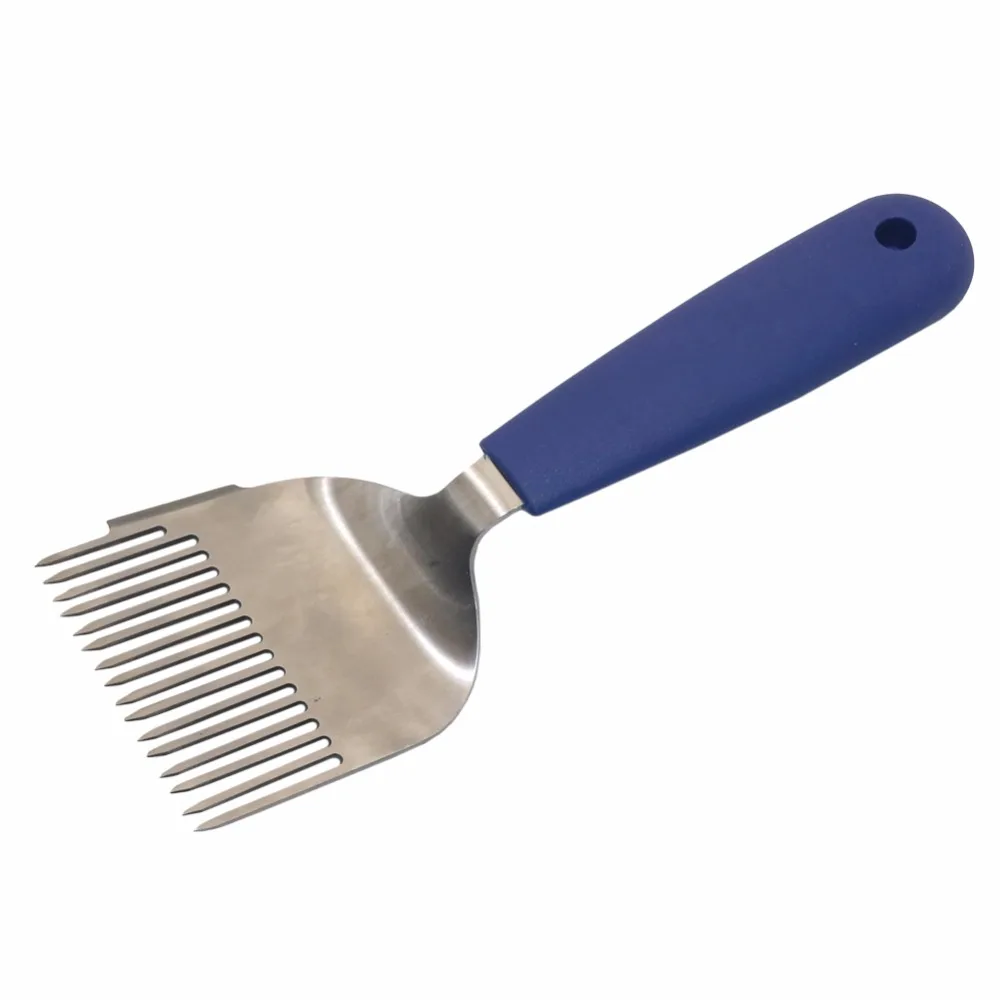 

New Beekeeper 16-Pin Straight Needles Uncapping Forks Blue handle Stainless Steel Bee Honey Sparse Rake Shovel Supplies Tools