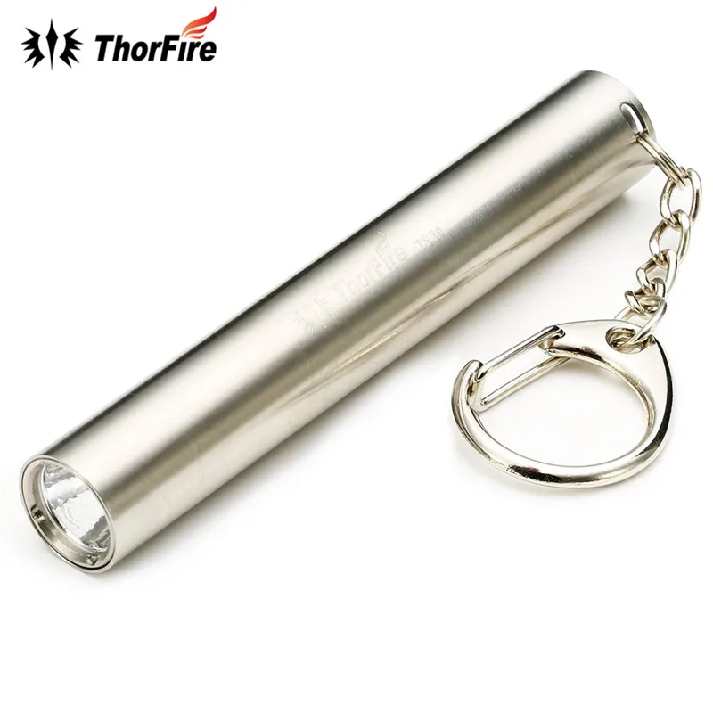 

ThorFire TS3A Stainless Steel Mini LED Keychain Flashlight for Pocket Flash Torch light Lamps by AAA battery For outdoor sports