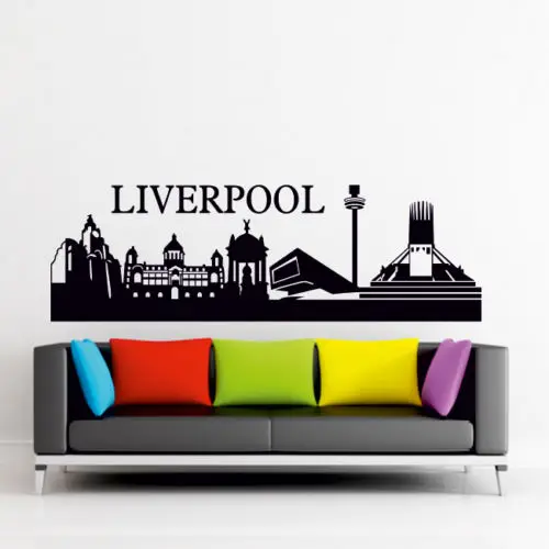 LIVERPOOL SKYLINE Vinyl Decal Art Removable Wall Sticker Home Decor PVC