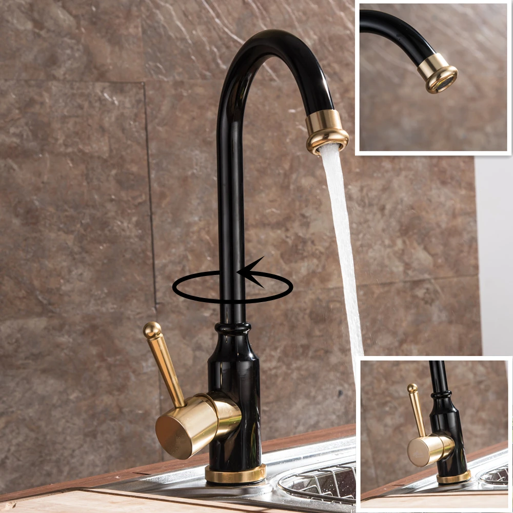 Mixer Hot And Cold Water Classic Kitchen Sink Faucet Space Aluminum Brushed Process Swivel Basin Faucet 360 Degree Rotation Mci8