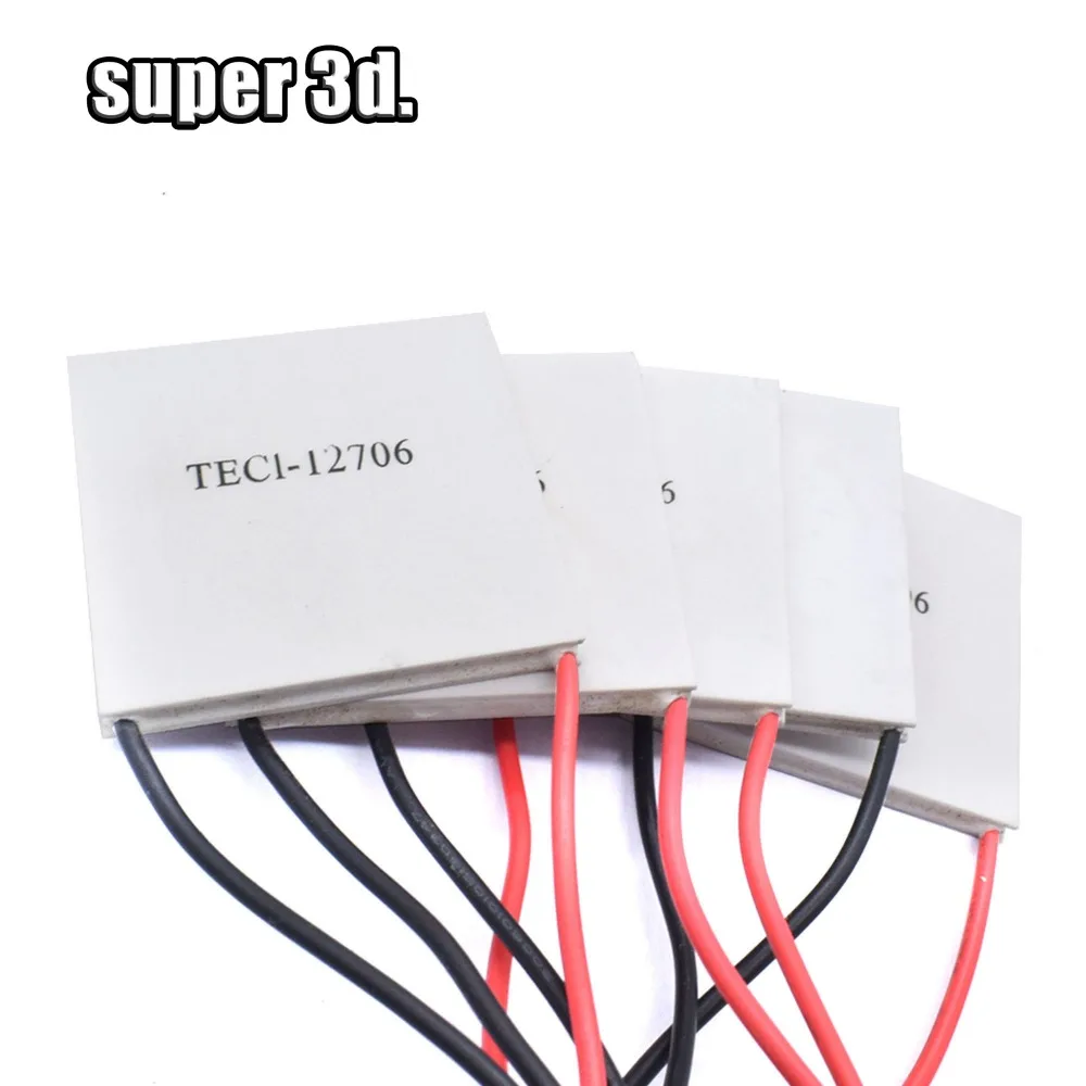 WANGYOUCAO for 3D Printer Parts TEC1-12706 Heatsink Thermoelectric Cooler Cooling 12V 6A 60W Peltier Elemente Plate Module 3D Printing Accessories WANGYOUCAO for 3D Printer Parts TEC1-12706 Heatsink Thermoelectric Cooler Cooling 12V 6A 60W Peltier Elemente Plate Module 3D Printing Accessories