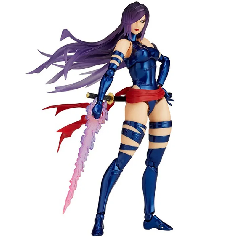 Yamaguchi Revoltech Psylocke Variant X-men Series 10 ПВХ фигурка игрушка кукла подарок