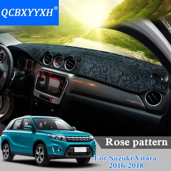

Car Styling Dashboard Protective Mat Shade Cushion Pad Rose Pattern Carpet For SUZUKI Vitara 2016-2018 LHD&RHD Anti-Slip Cover