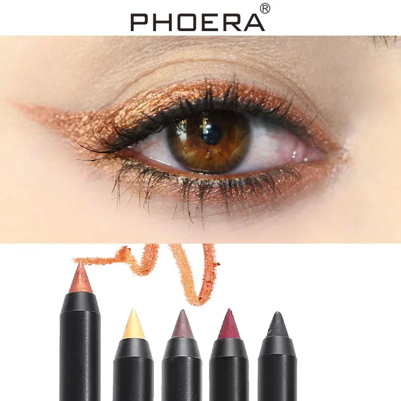 PHOERA 1PCS Eye Liner Pencil Waterproof Long-lasting Pigment White Color Eyeliner Pen Eye Cosmetics Makeup Tools maquiagem TSLM1