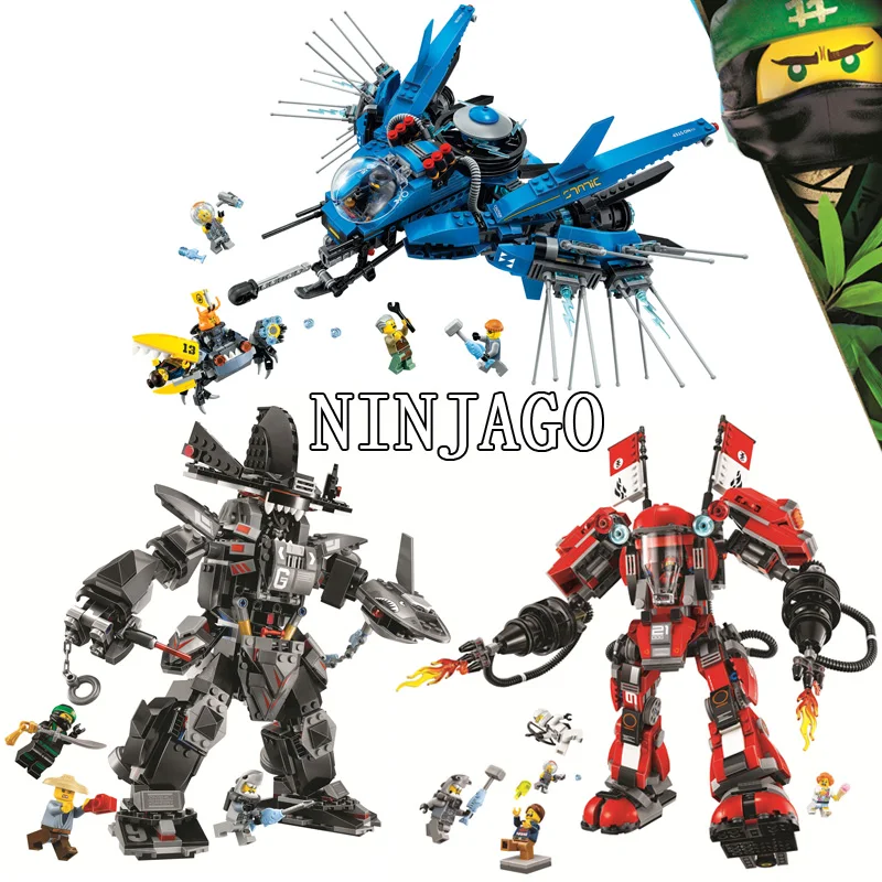 Бела Совместимость legoe giftse Ninjago фильм 800 + шт Гарма меха человек своих мех Lightning Jet