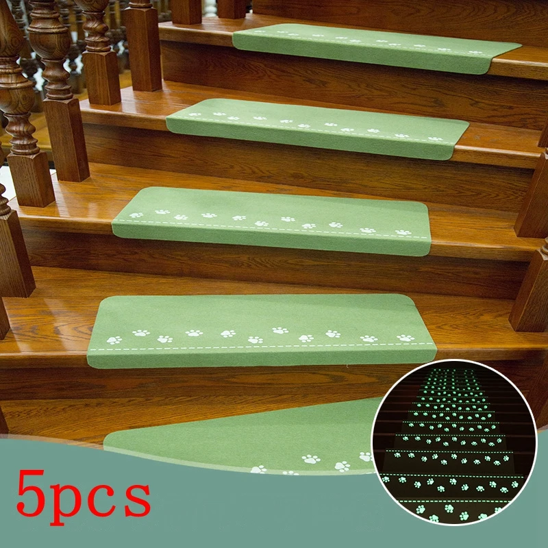 5pcs Luminous Stairs Carpets Non-Slip Self-Adhesive Staircases Mats Step Rectangle Rugs Family Kids Old Man Safe Stair Carpet 5pcs Luminous Stairs Carpets Non-Slip Self-Adhesive Staircases Mats Step Rectangle Rugs Family Kids Old Man Safe Stair Carpet