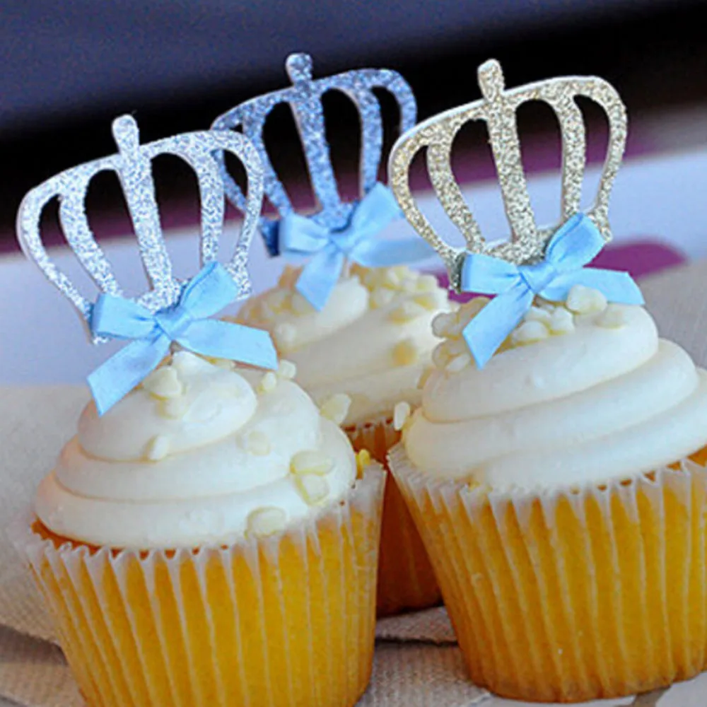 1 шт. 10 см украшения на день рождения принадлежности бант Корона Топпер для торта десерт торт кекс подставка для свадебного украшения