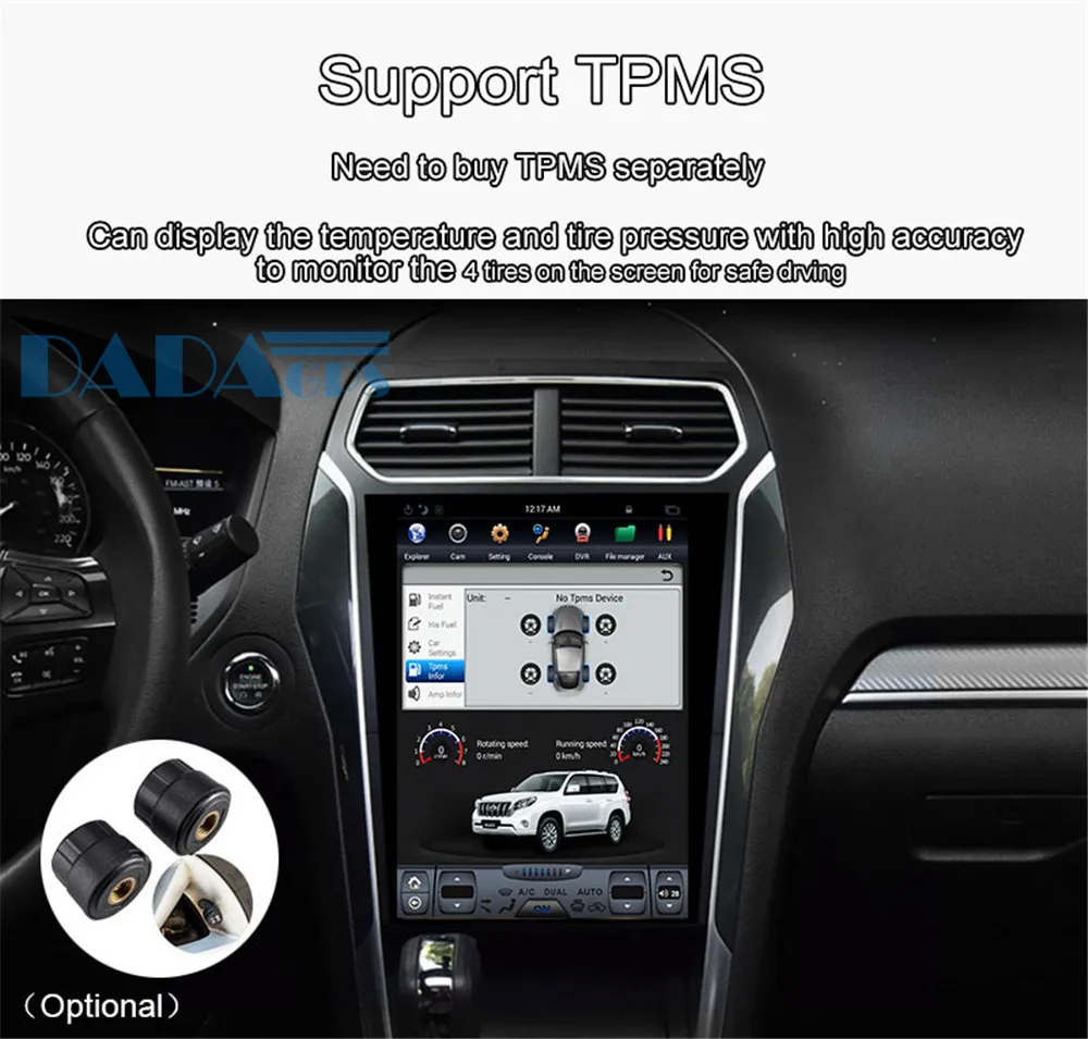 Best 12.1"Tesla style Android Car No DVD Player GPS Navigation For Ford Explorer 2010 2011 2012 2013 2015 2016 multimedia radio 14
