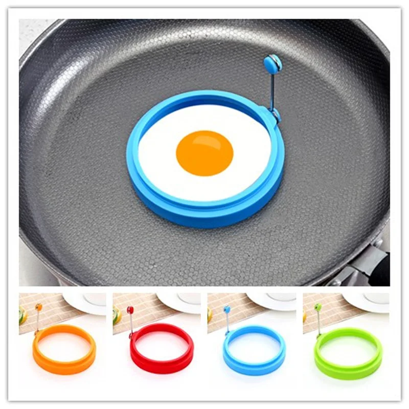 Еда уровень круглый силикагель жареная форма для яичницы силикагель круглый жареные яйца орган жареные яйца круг блинница модель
