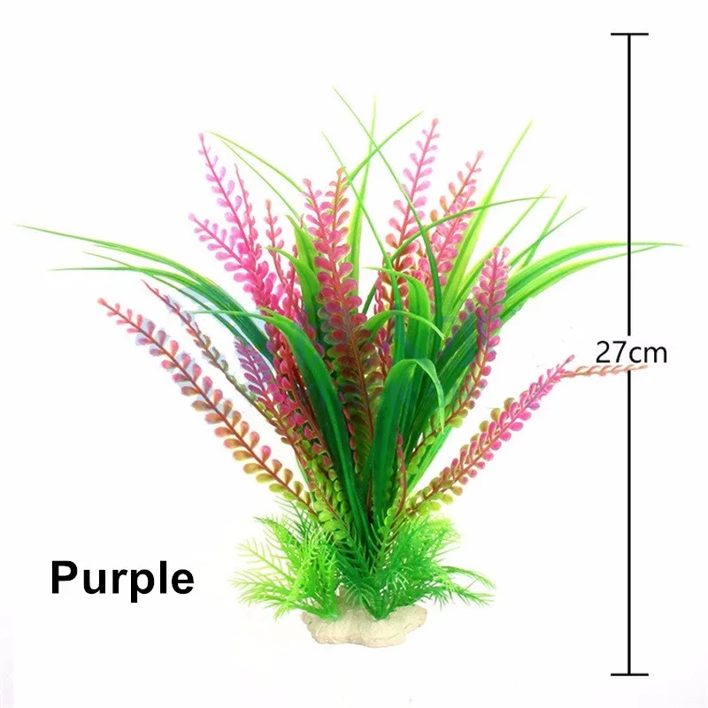27 см пластиковое искусственное растение украшение для аквариума