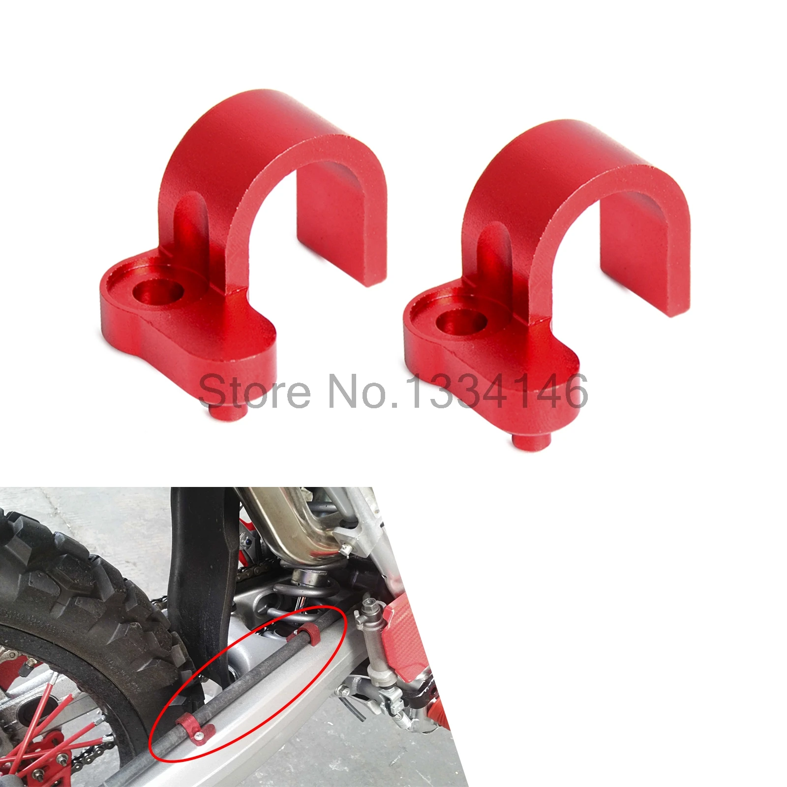 NICECNC Rear Motorcycle Brake Line Clamp Hose Clamp Holder For Honda