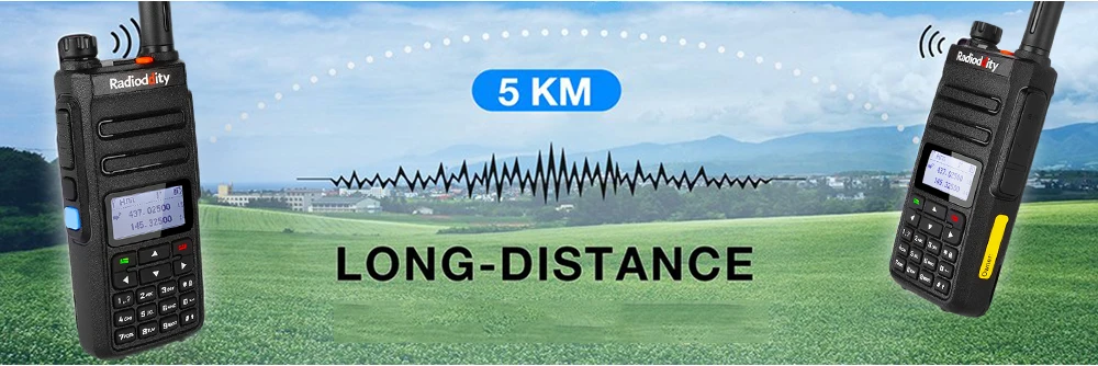 2 шт. Radioddity GD-77 Dual Band Dual Time slot DMR цифровой аналоговый двухстороннее радио 136-174 400-470 МГц Любительская иди и болтай Walkie Talkie с кабелем