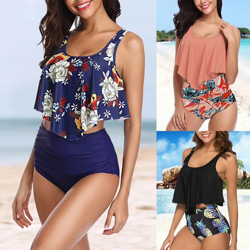 

2019 Sexy Bikinis Set Women Swimwear High Waist Swimsuit Biquinis Bathing Suits Bikini Mujer Beach maillot de bain Swimming Wear
