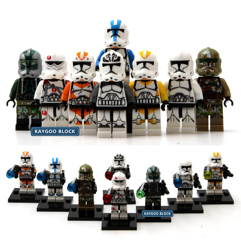 Kaygoo 8PCS X0162 Star Series Space War White Clone Trooper Soldier Commander Kashyyyk Gree Neyo Building Block Baby Toys baby-building-bricks : image Kaygoo 8PCS X0162 Star Series Space War White Clone Trooper Soldier Commander Kashyyyk Gree Neyo Building Block Baby Toys baby-building-bricks