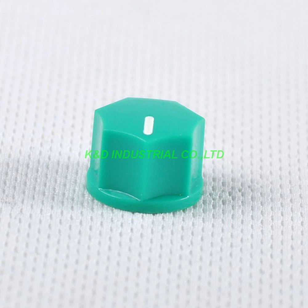 

10pcs Colorful Green Rotary Control Plastic Potentiometer Knob Guitar Knurled Shaft Hole