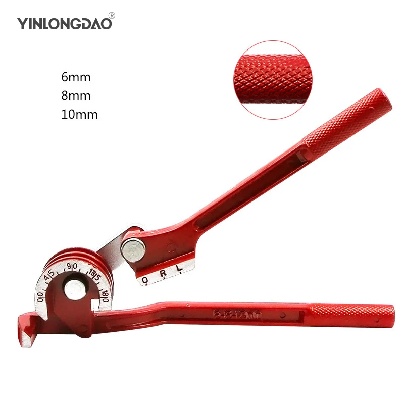 

180 Metric Degree Combination Tube Bender 3-in-1 Tube Bender Pipe Bending Tool 6/8/10mm Curving Pliers Heavy Duty Tube Bender