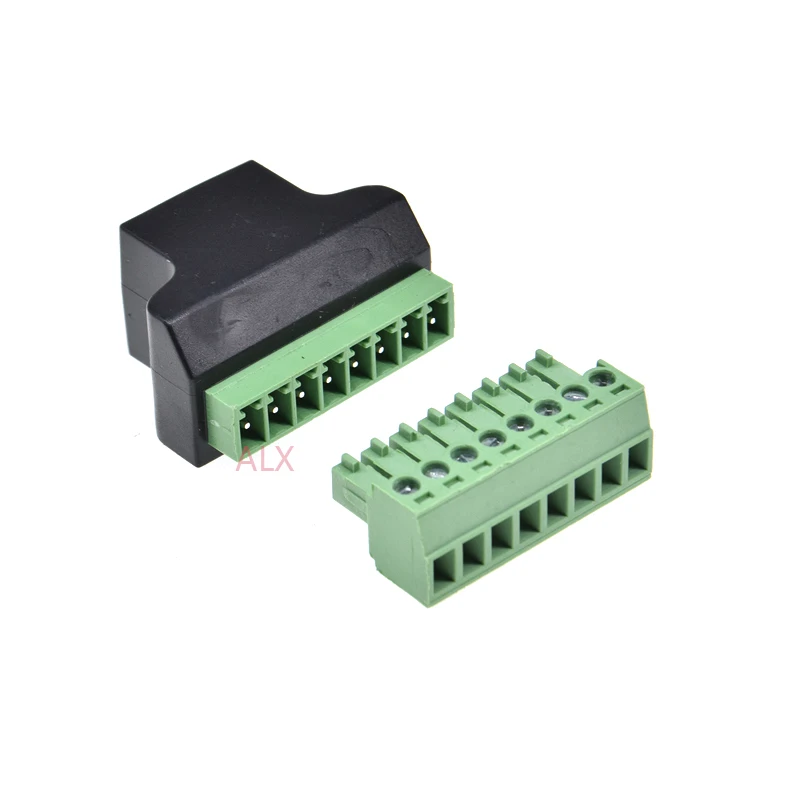 RJ45 Ethernet Женский «мама» к 8 PIN типа «Винтовые клеммы конвертер RJ45 адаптер гнездового соединителя для cctv dvr