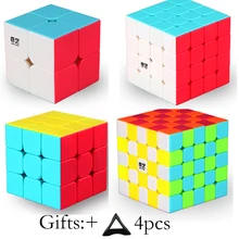 Qiyi, 2x2x2, 3x3x3, 4x4x4, 5x5x5, магический куб, без наклеек, головоломка, куб, скоростной куб, Обучающие Развивающие игрушки для детей