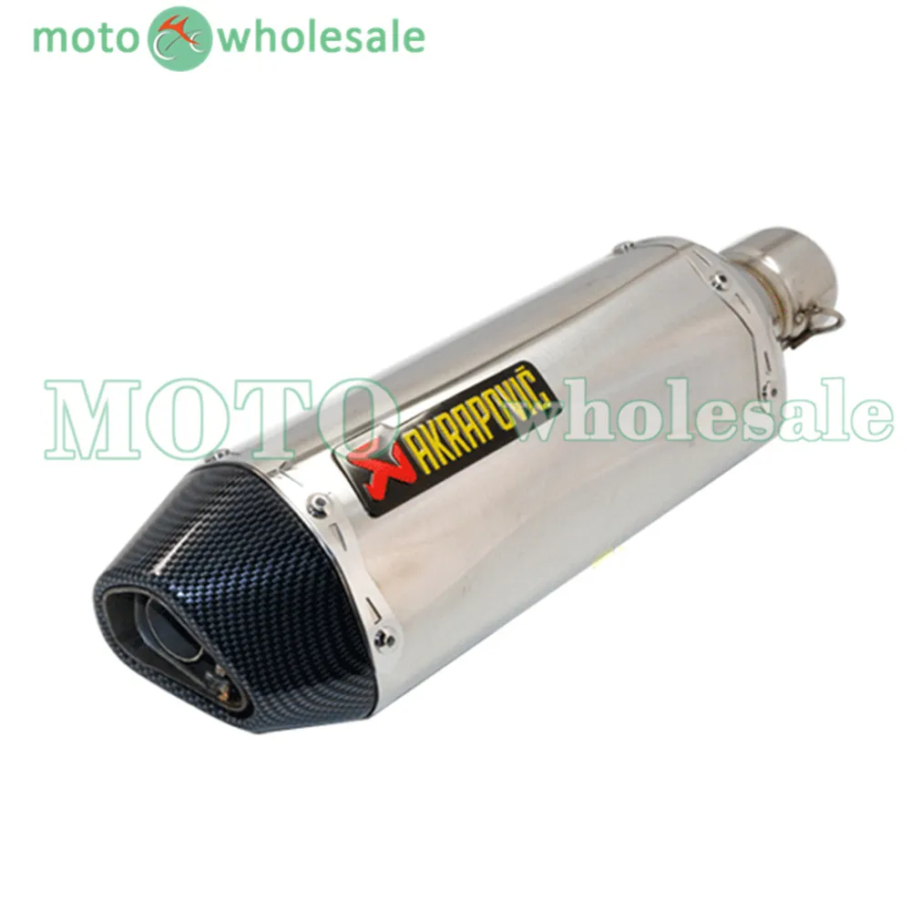 

4 types optional Motorcycle Modified Scooter Muffler Akrapovic Exhaust pipe for GY6 CBR125 CBR250 CB400 YZF FZ400 CBR1000R