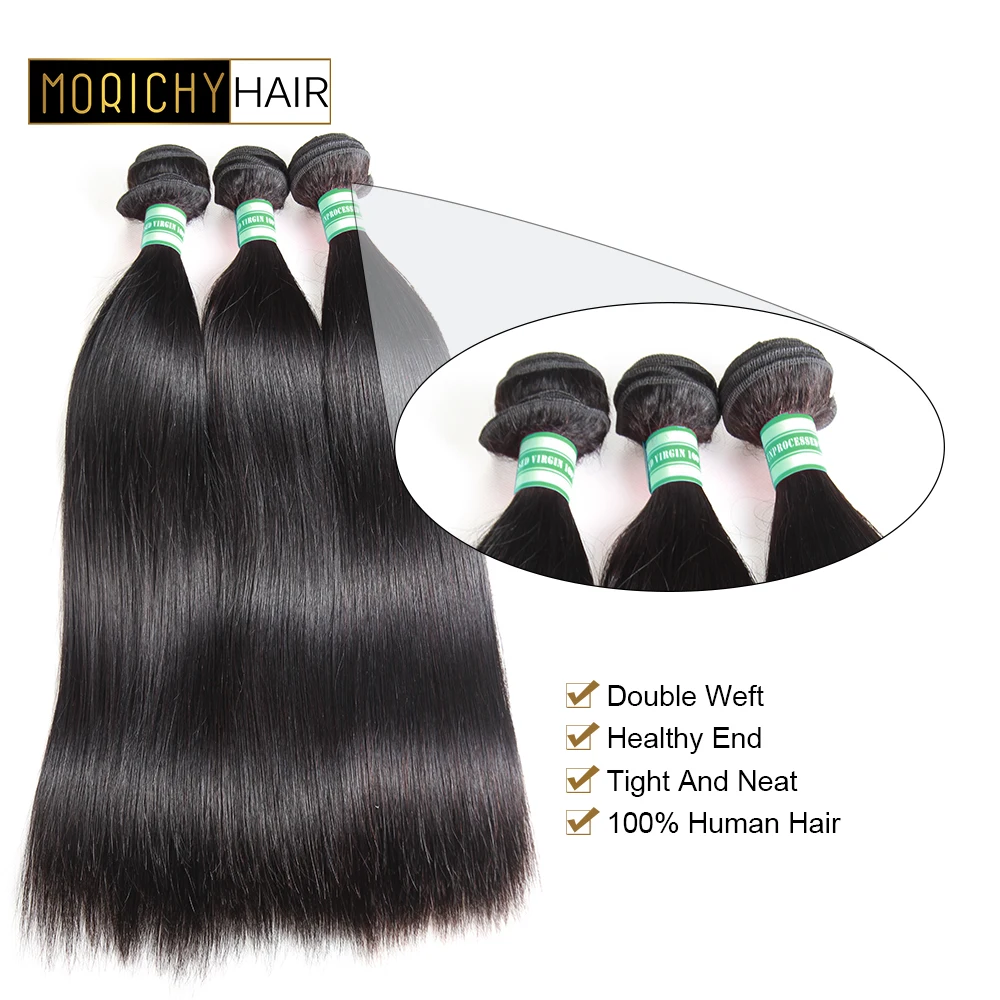 MORICHY Straight Hair Human Hair Bundles 3Pcs 8-28inch Brazilian Hair Weave Bundles Natural Color Remy Hair Extension MORICHY Straight Hair Human Hair Bundles 3Pcs 8-28inch Brazilian Hair Weave Bundles Natural Color Remy Hair Extension