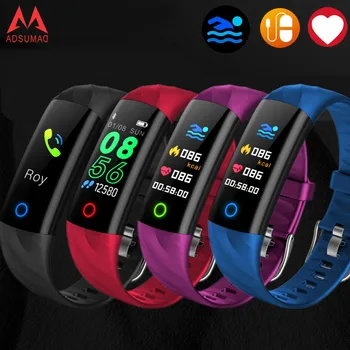 

Smart band S5 IP68 Waterproof swimming Heart Rate Bracelet Blood pressure oxygen Monitor smart breath light Fitness tracker