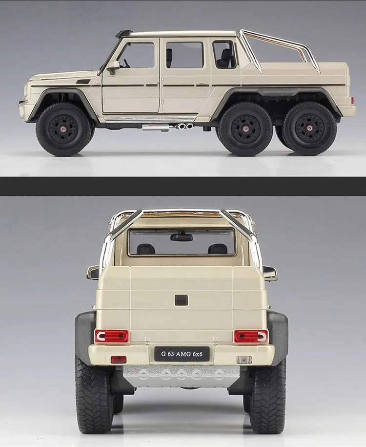 Высокая имитация WELLY 1:24 G63 AMG 6X6 Автомобильная литая модель из сплава Металл для детей Коллекция подарков с коробкой