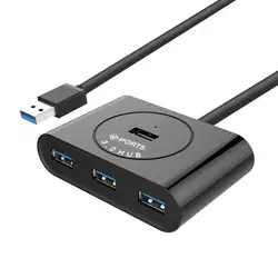 USB 3,0 концентратор 4 порта USB концентратор разветвитель для Macbook ноутбук ПК компьютер HDD