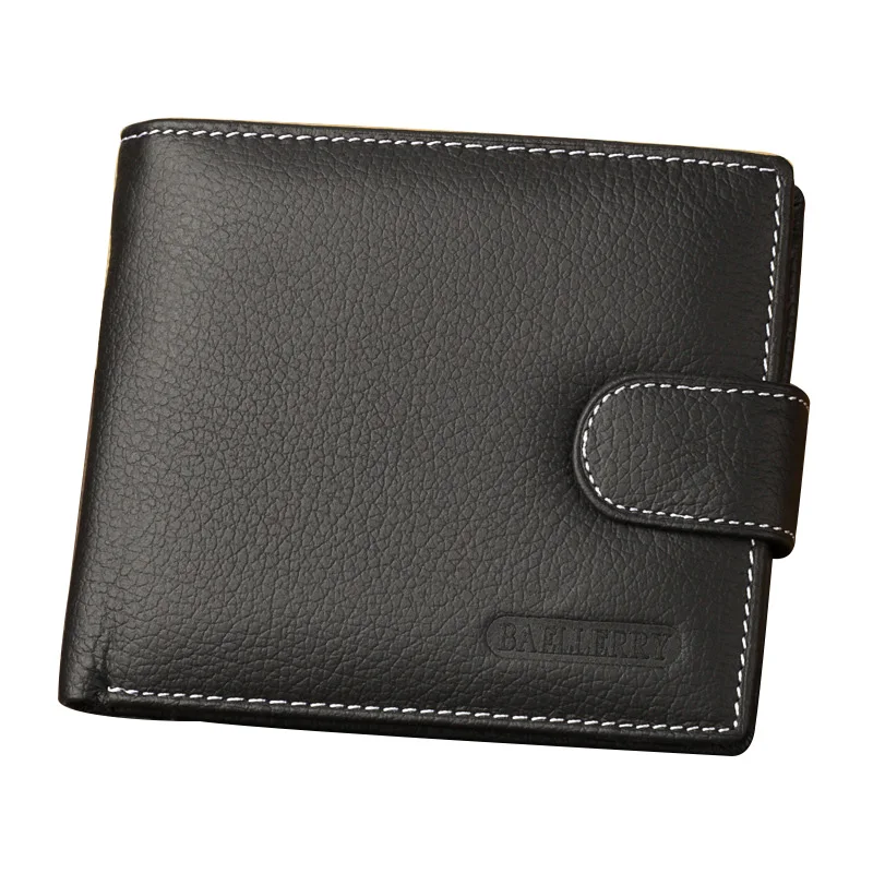 

Men's Genuine Leather Wallet Retro Hasp Purses Card Holder Pocket Interior Zipper Bag and Coin Pouch WB77