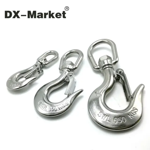 4 1000kg , ss304 slip hook , 304 stainless steel swivel eye lifting