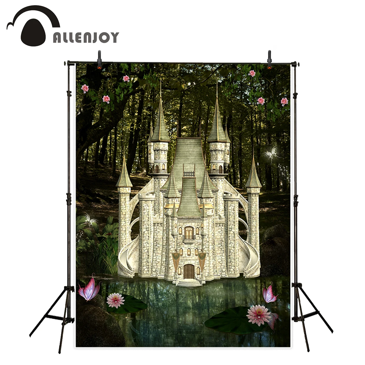 Allenjoy детский фон для фотосъемки таинственный замок Темный лес сказка