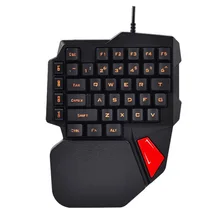 Игровая клавиатура, мини-клавиатура, колпачки для механической клавиатуры K108 для ноутбука, мини-ПК, геймера, маленькие клавиатуры с одной рукой