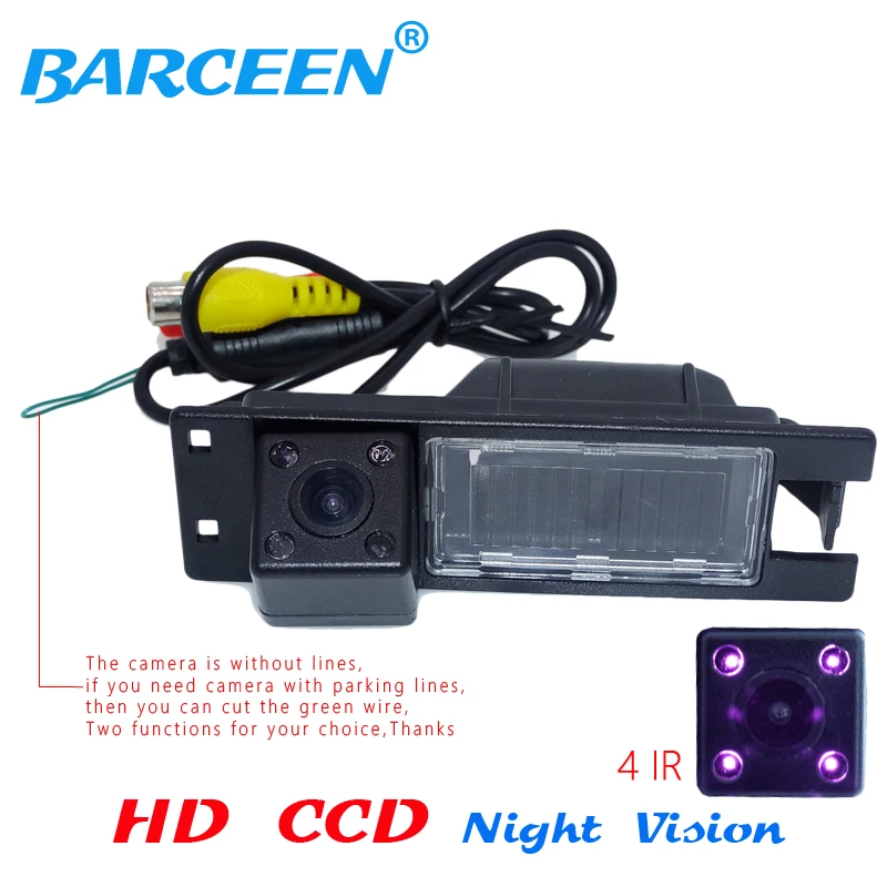 Black plastic shell car rear reserve font b camera b font rainproof 4 ir lamp for