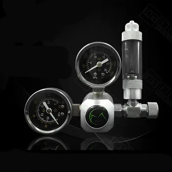 

EU Plug Aquarium Co2 decompression table carbon electromagnetic large precision micrometering valve,Double Gauges CO2 Regulator