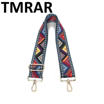 

2019 New handbags strap plaid triangle design national adjusted canvas bag straps new trendy easy holding shoulder straps qn236