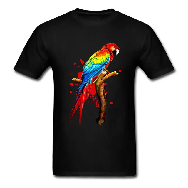 Parrot Pet Macaw Exotic Bird T Shirt Casual T Shirts 3XL mens ...