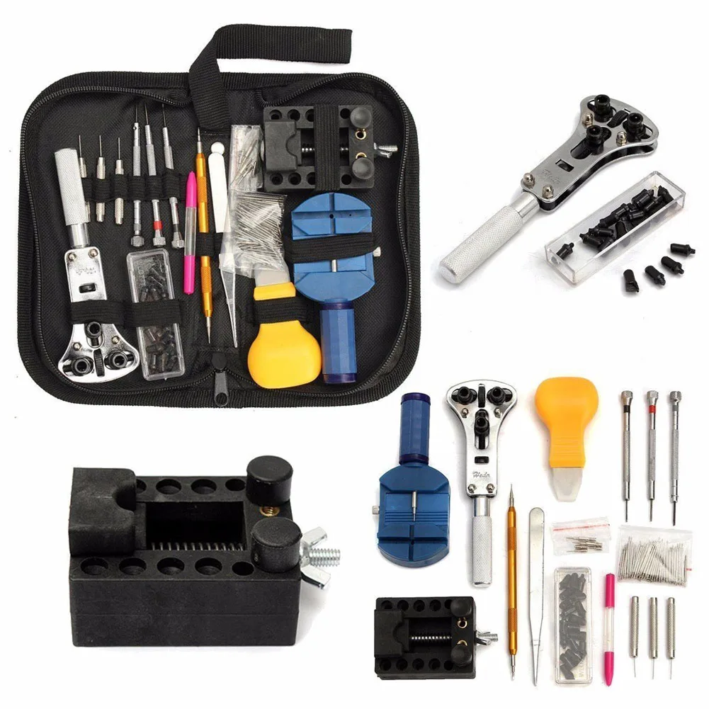 

144 in 1 Watch Repair Tool Kit Set Watch Case Opener Link Spring Bar Remover Screwdriver Tweezer Professional Watchmaker Device